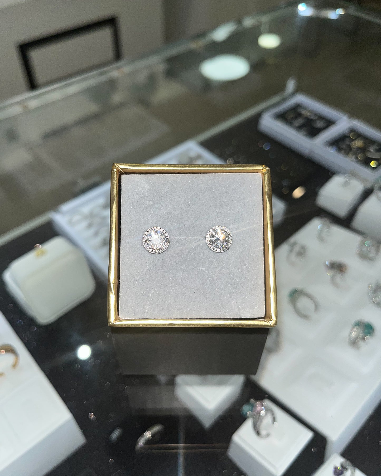 Boucles d’oreilles Argent- Moissanite VVS