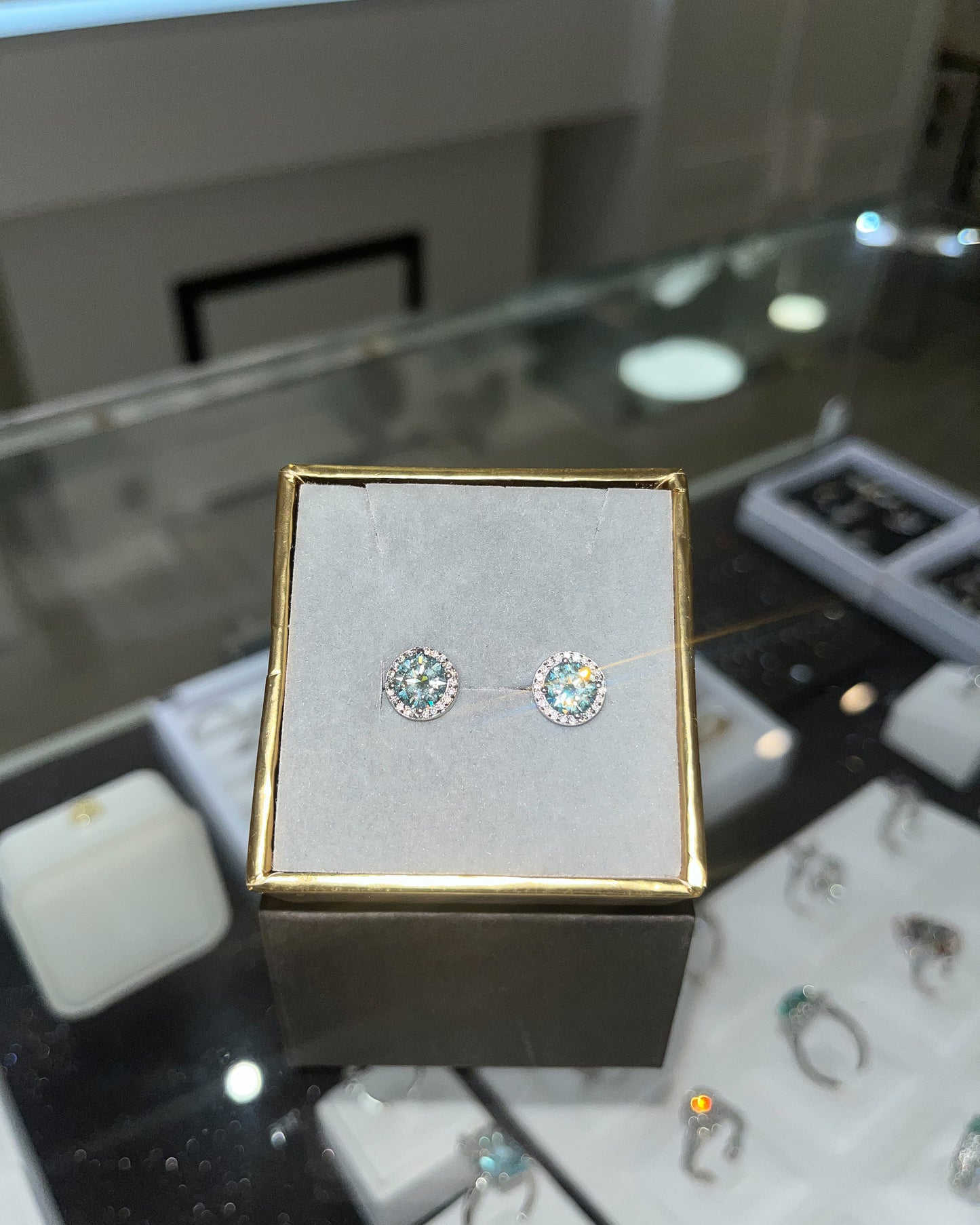 Boucles d’oreilles Argent- Moissanite VVS