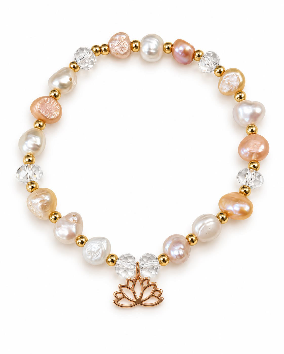 Bracelet Lotus – Plaqué or & Perles de culture