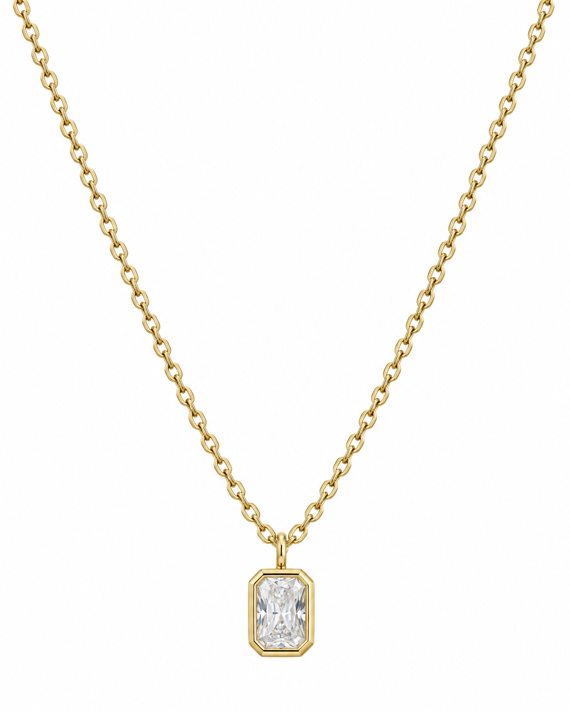 Collier Vermeil et Moissanite VVS1