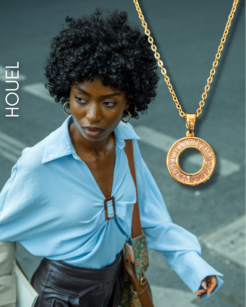 Collier Acier Doré inoxydable