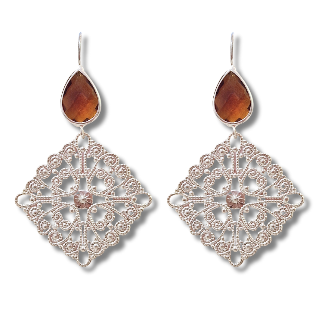 Boucles d'oreilles argentées