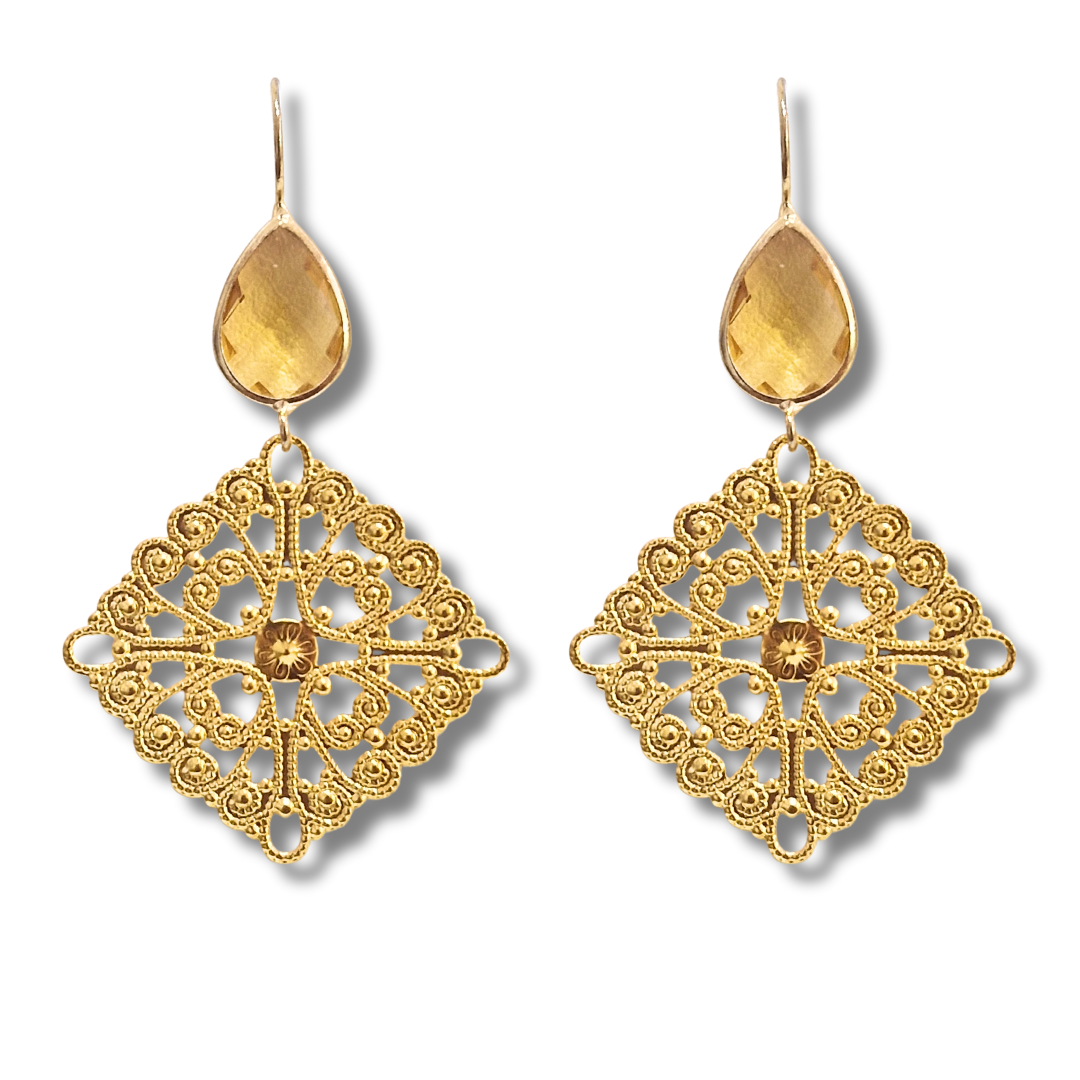 Boucles d'oreilles dorées