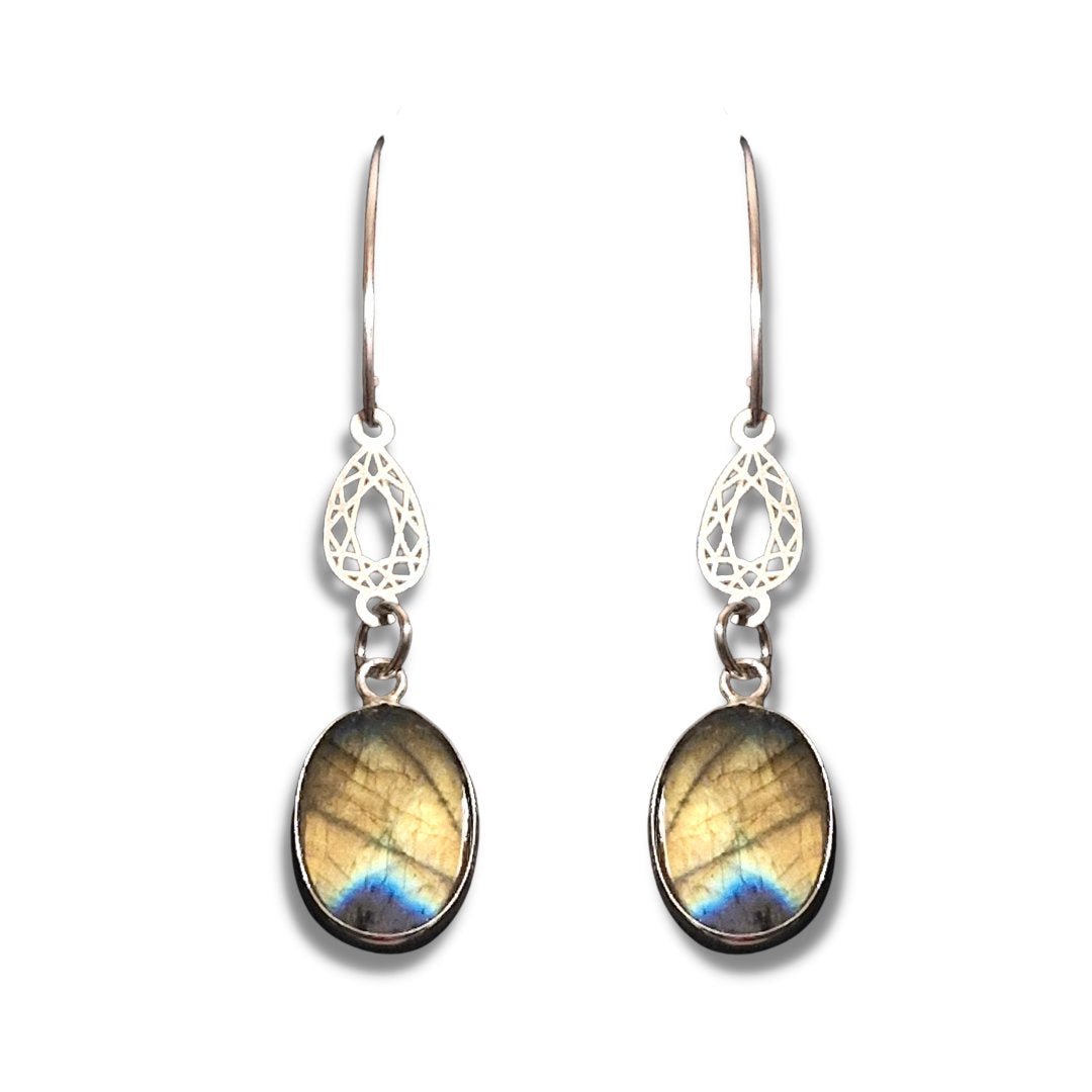 Boucles d'oreilles Labradorite et Argent 925