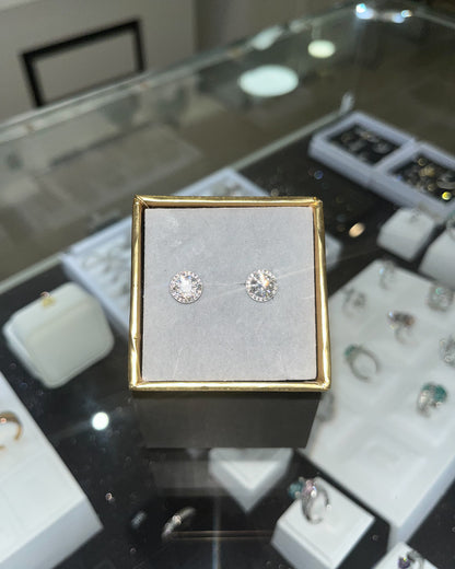 Boucles d’oreilles Argent- Moissanite VVS