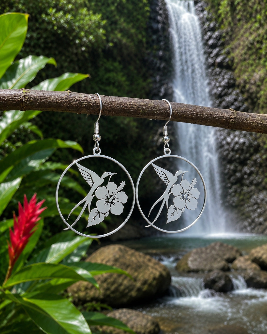 Boucles d’oreilles paille en queue