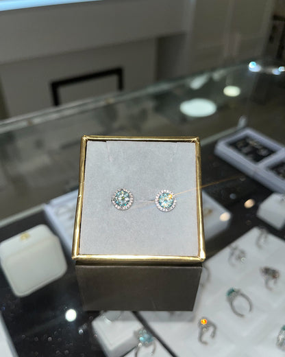 Boucles d’oreilles Argent- Moissanite VVS