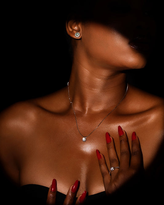 Collier Moissanite VVS1 et argent 925