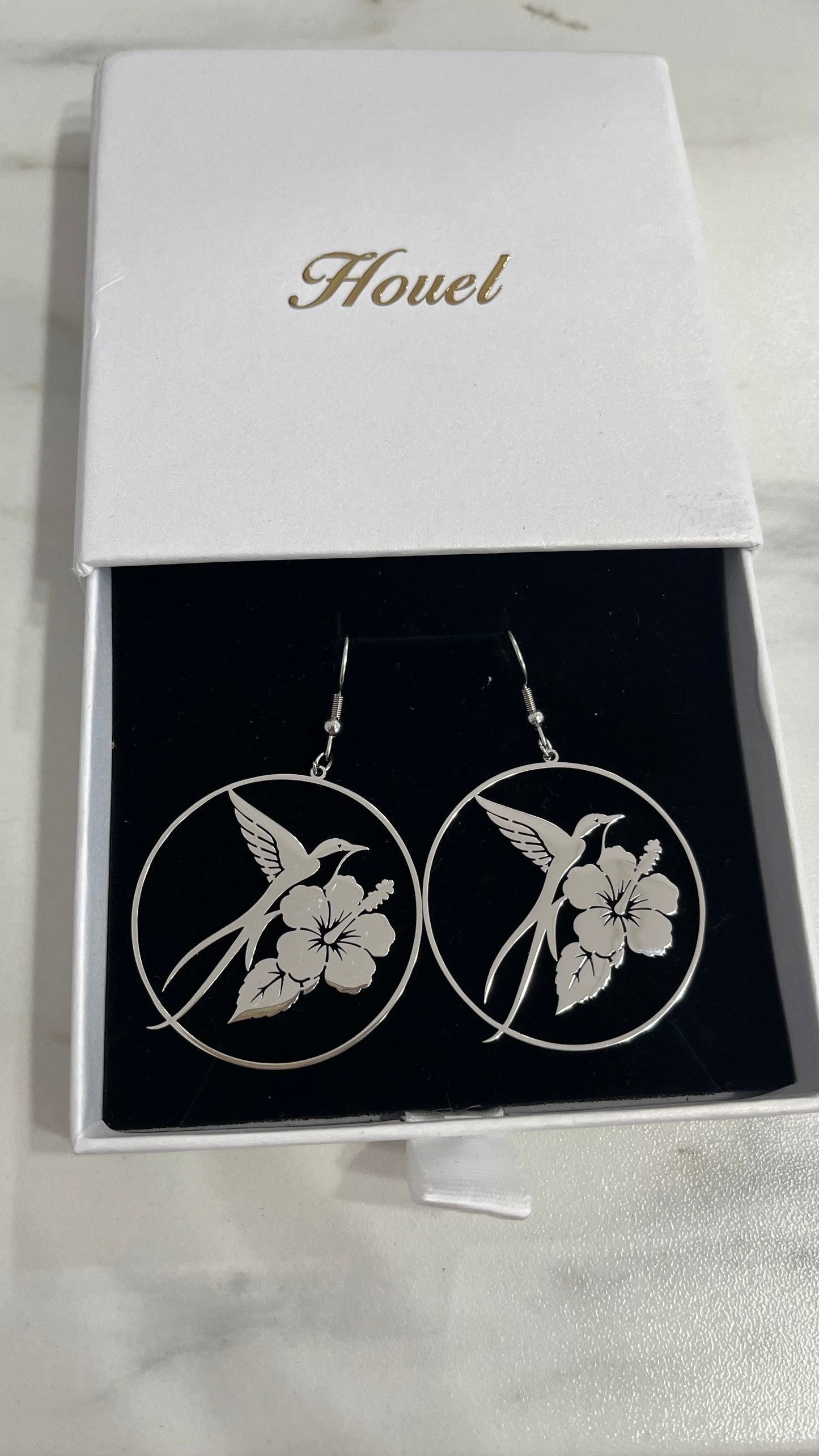 Boucles d’oreilles paille en queue