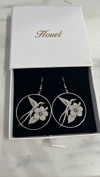 Boucles d’oreilles paille en queue