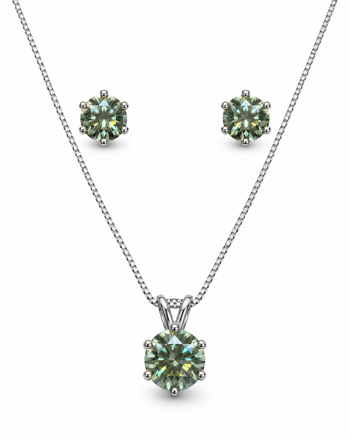 Parure Argent 925  et moissanite VVS1