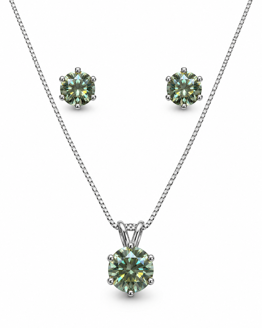 Parure Argent 925  et moissanite VVS1