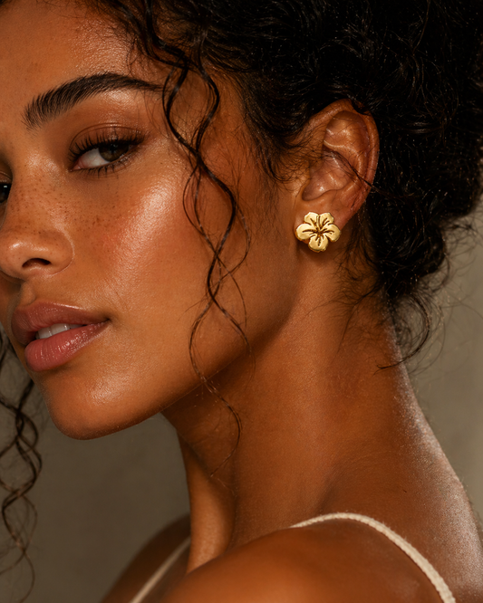Boucles d'oreilles hibicus