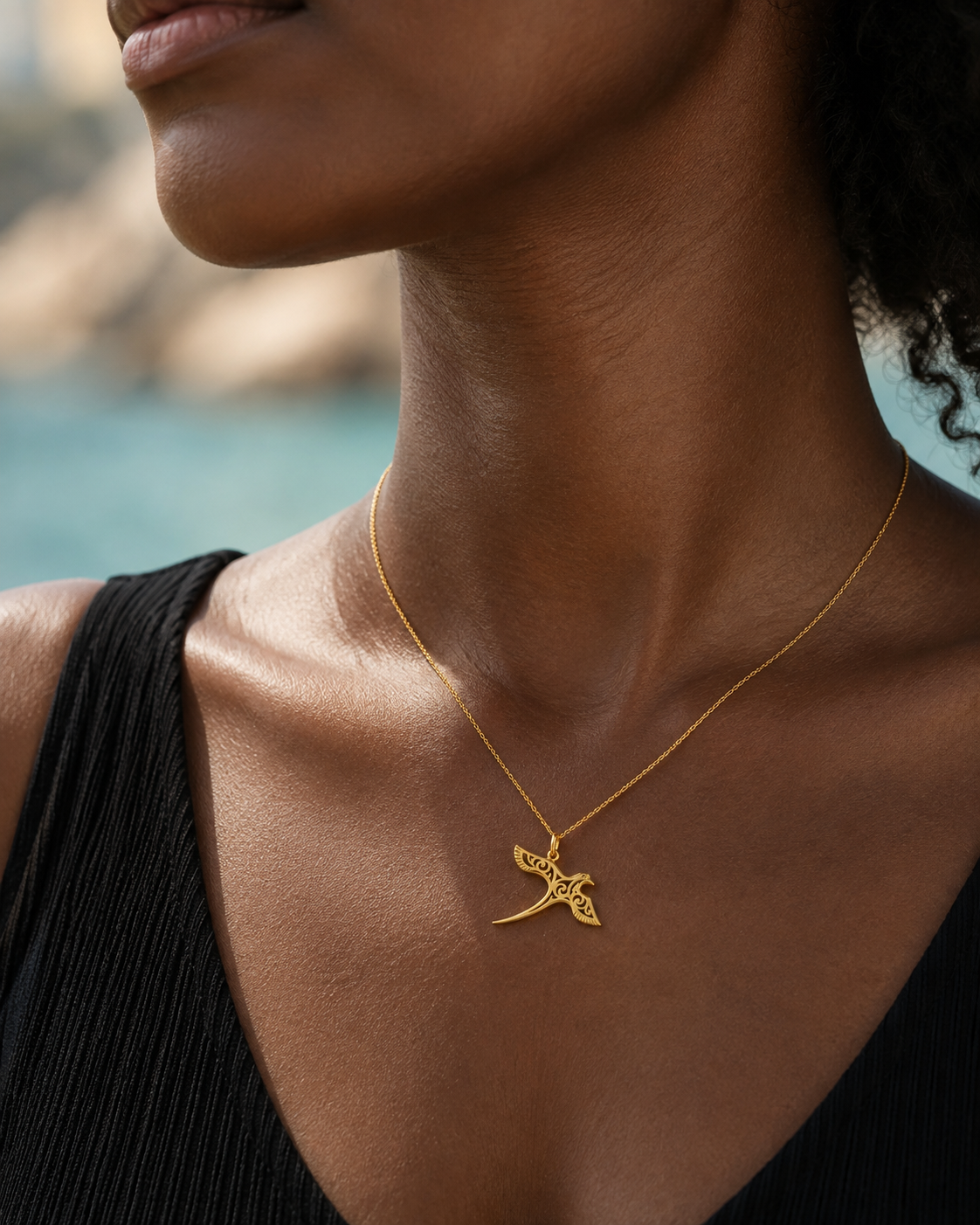 Collier paille en queue