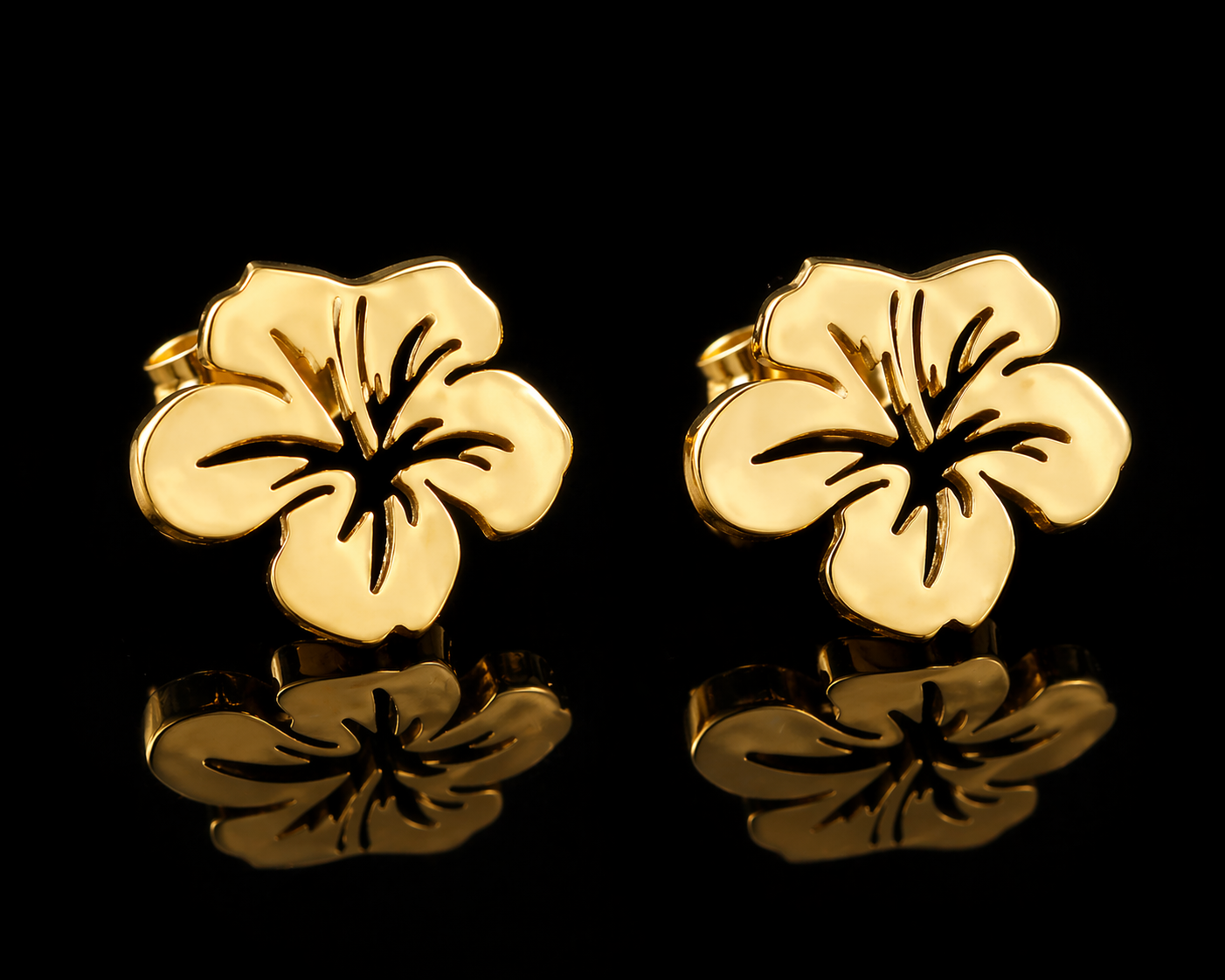 Boucles d'oreilles hibicus