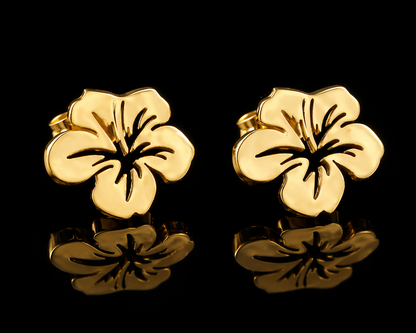 Boucles d'oreilles hibicus