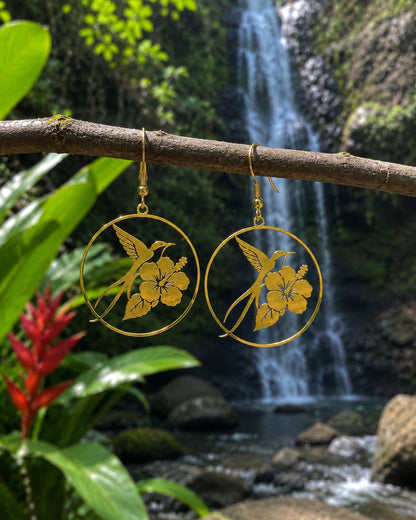 Boucles d’oreilles paille en queue