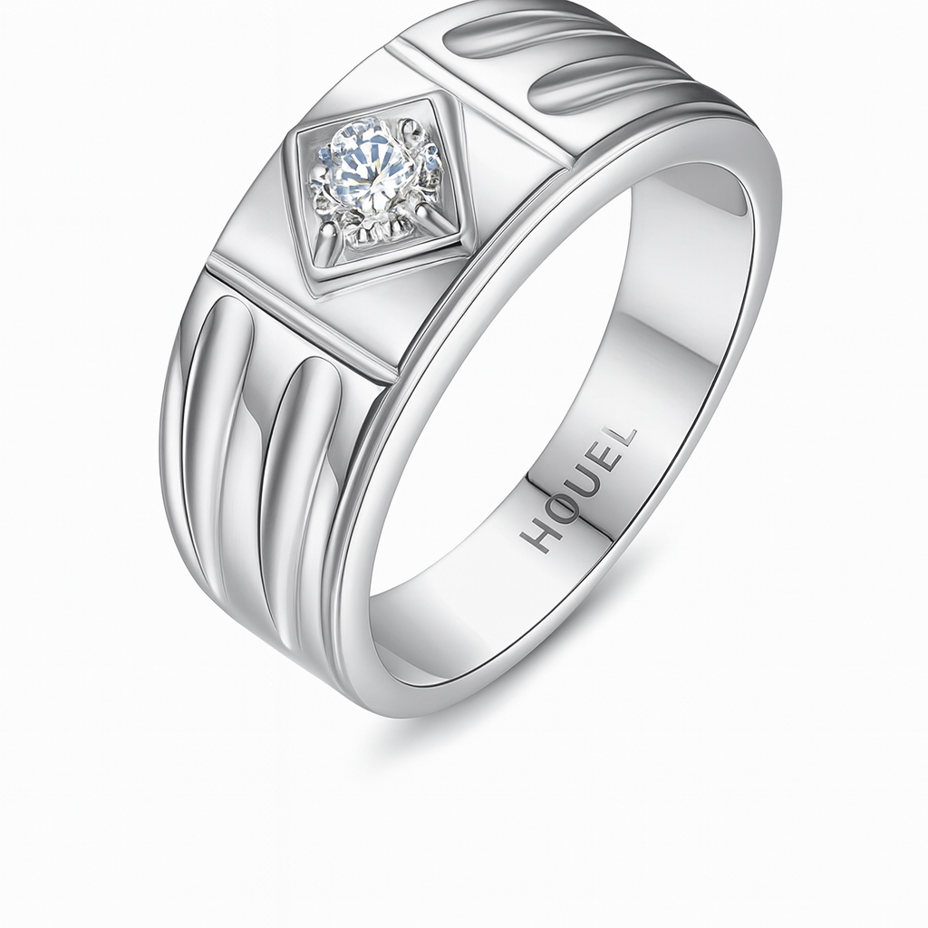 Chevalière moissanite VVS1