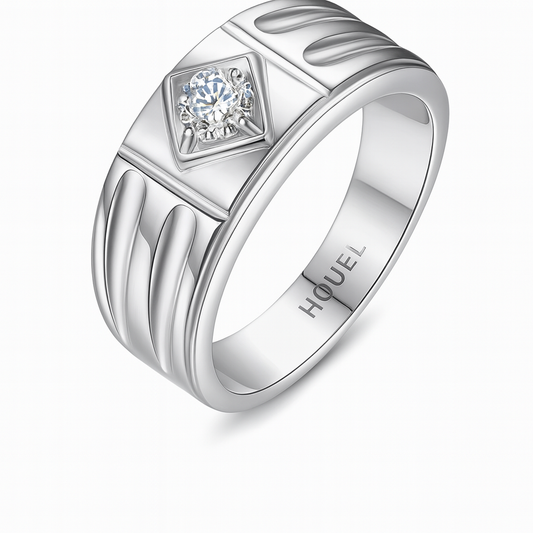 Chevalière moissanite VVS1