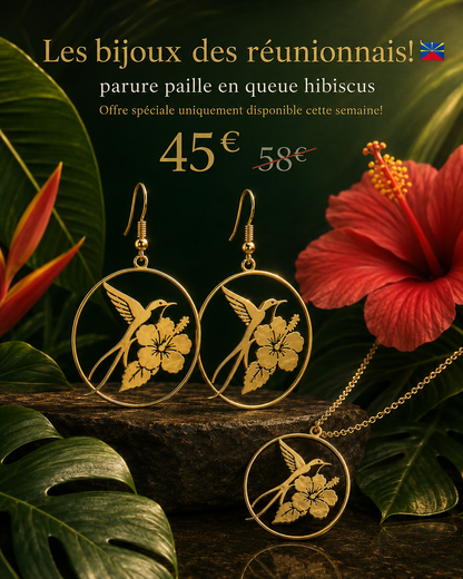 Parure Paille en queue Hibiscus