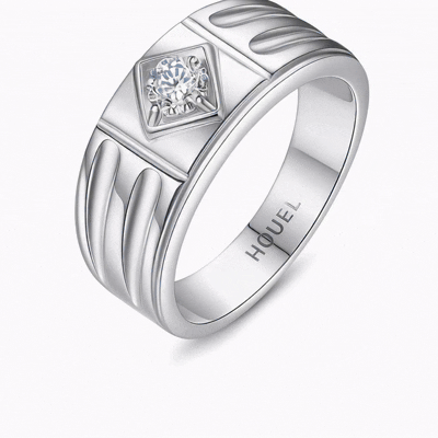 Chevalière moissanite VVS1