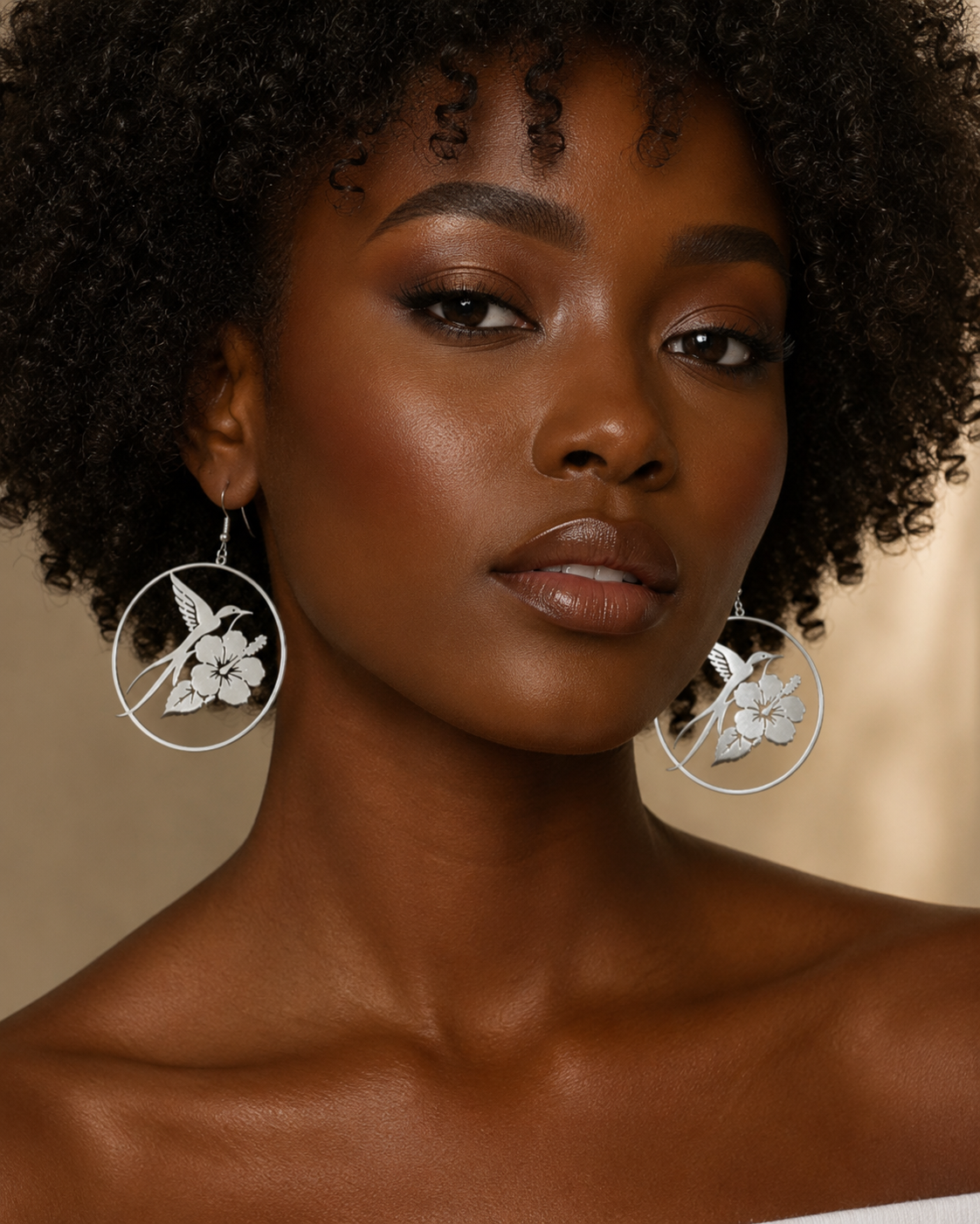 Boucles d’oreilles paille en queue