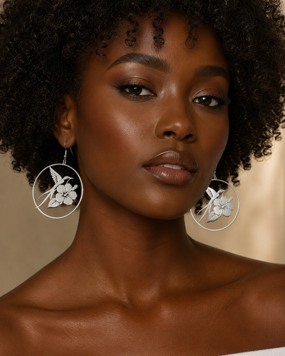 Boucles d’oreilles paille en queue