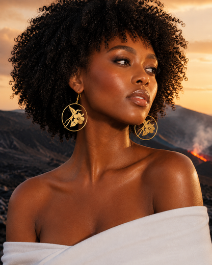 Boucles d’oreilles paille en queue