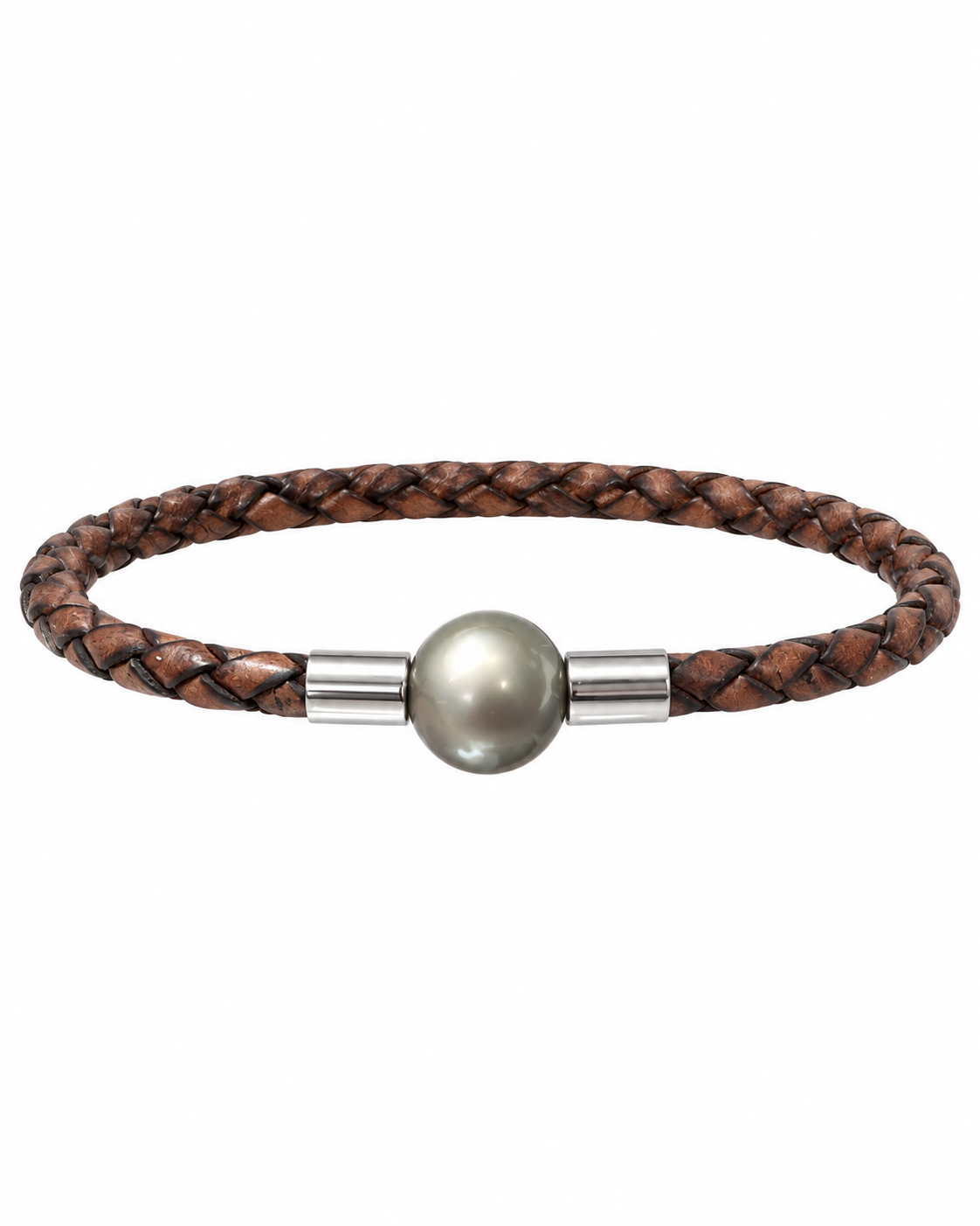 Bracelet Cuir et Perle de Tahiti