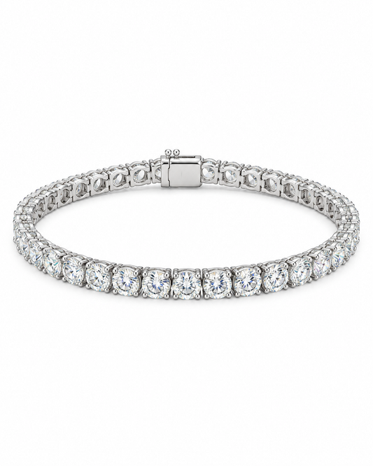 Bracelet Tennis Argent et Moissanite