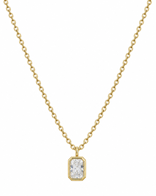Collier Vermeil et  Moissanite VVS1