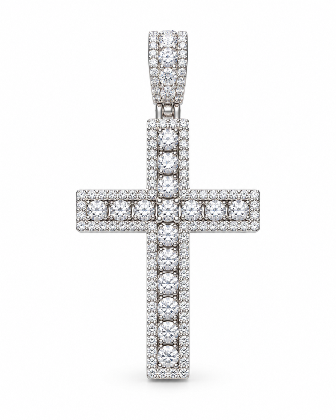 Pendentif Croix Moissanite VVS1