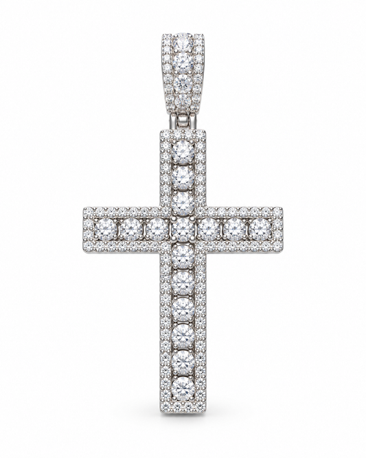 Pendentif Croix Moissanite VVS1