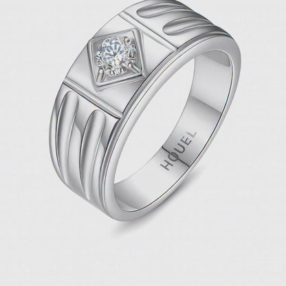 Chevalière moissanite VVS1