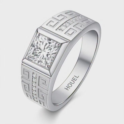 Chevalière moissanite VVS1