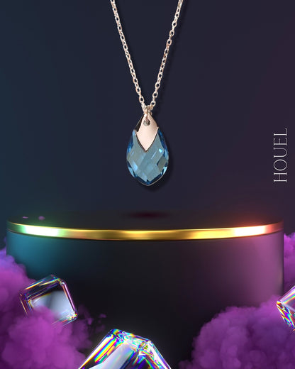Pendentif Cristal et chaîne Argent 925
