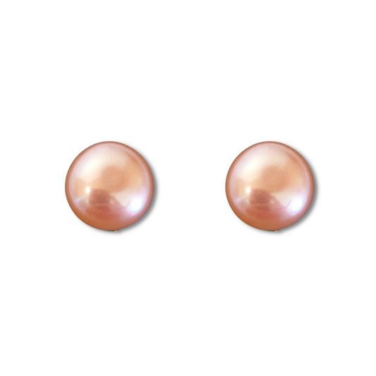 Boucles d'oreilles Perle de culture rose